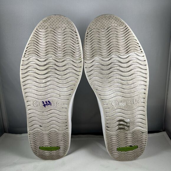 Kizik Vegas Walking Shoes Men’s 7.5 / 9 Women’s White Leather Casual Lace Up - Picture 8 of 9